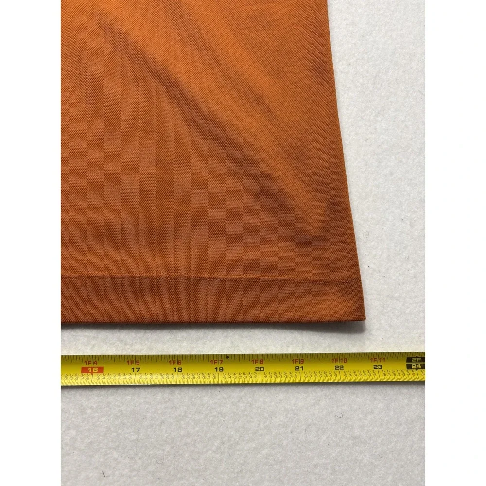 Nike Dri-FIT Golf Polo Shirt Mens Large Orange ETX Logo Short Sleeve Performance